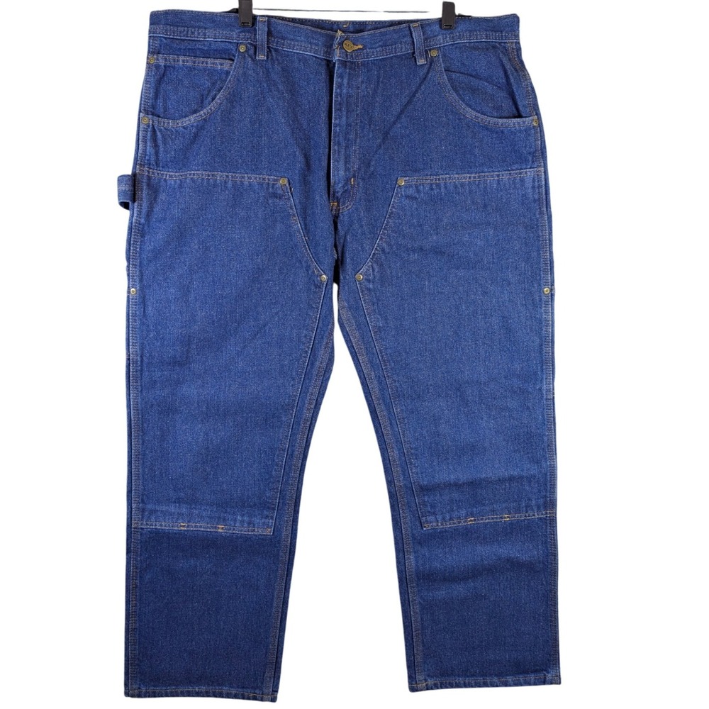 KEY Double Front Denim Dungaree Relaxed Fit Carpenter‎ Jeans 42x30 NWT